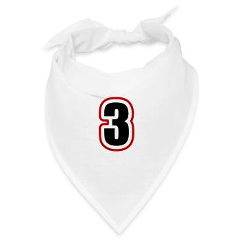 3 Zahl College - Bandana - Weiß - Vorne