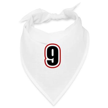 9 Zahl College - Bandana - Weiß - Vorne
