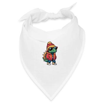 Dinosaurier stegosaurus Winter - Bandana - Weiß - Vorne
