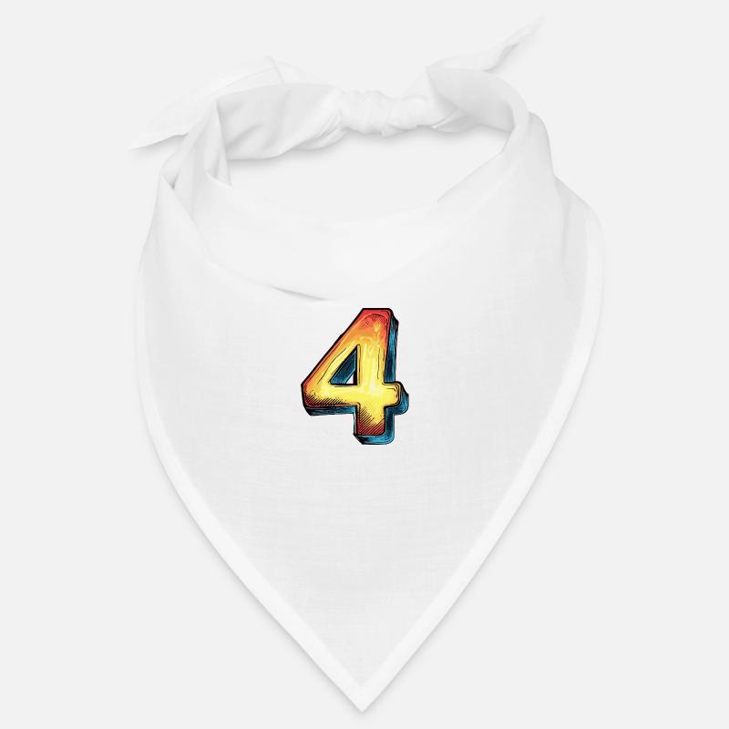 4 Zahl Comic Bandana