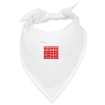 Schweiz Schweizer Fahne Fanshirt Suisse Geschenk - Bandana - Weiß - Vorne