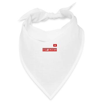 Schweiz Hopp Schwiiz Fahne Fanshirt Geschenk - Bandana - Weiß - Vorne