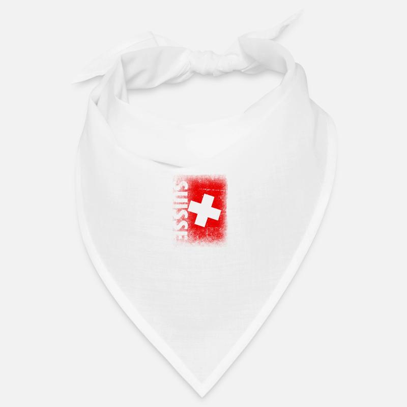 Drapeau suisse Suisse Drapeau Suisse - Bandana - blanc