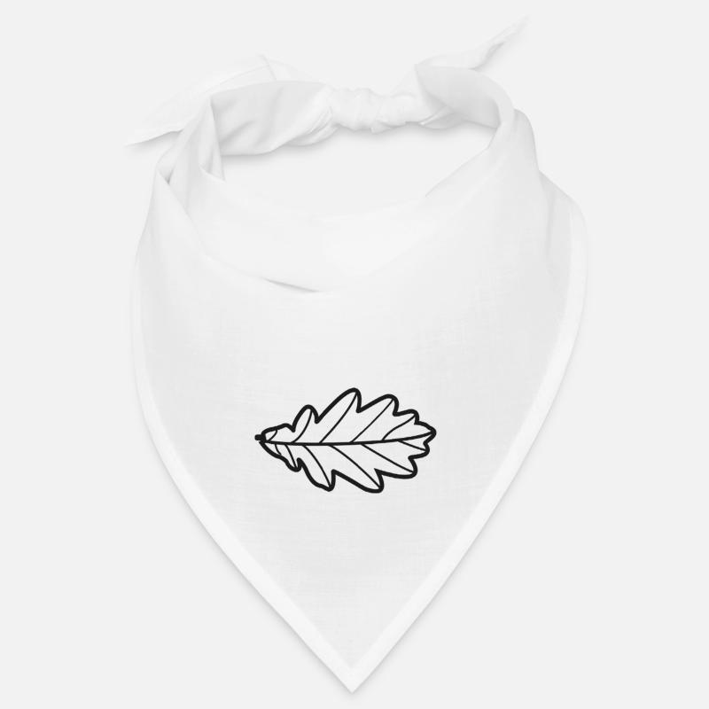 Black graphic oak leaf Bandana