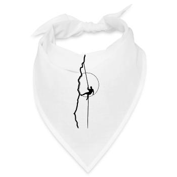 Kletterer beim Abseilen in der Sonne (1c) - Bandana - Weiß - Vorne