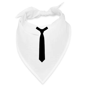 Krawatte - Bandana - Weiß - Vorne