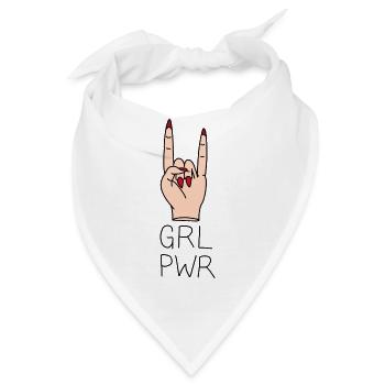 Girl Power Hand - Bandana - Weiß - Vorne