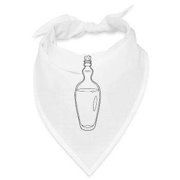 Flasche - Bandana - Weiß - Vorne