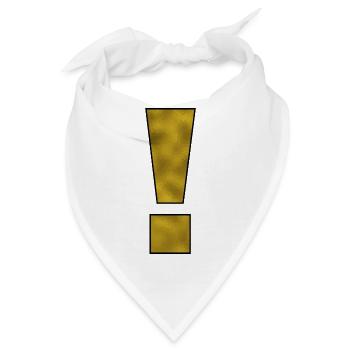 Ausrufezeichen Satzzeichen Gold - Bandana - Weiß - Vorne