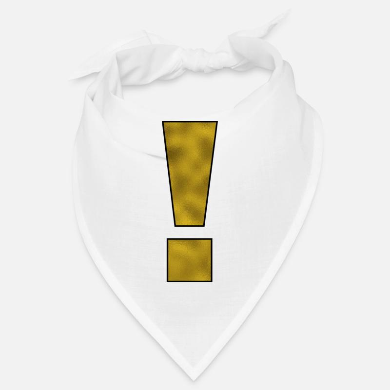 Point d’exclamation Ponctuation Or Bandana