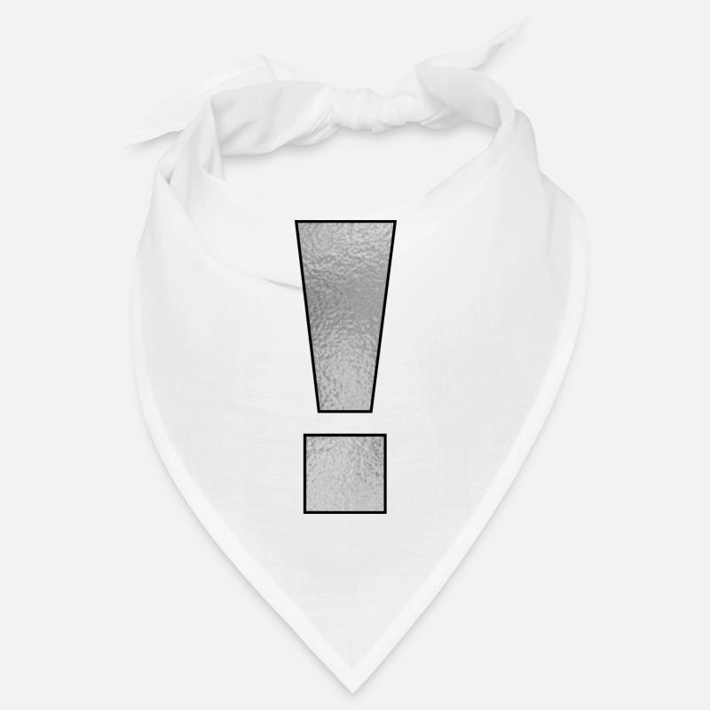 Point d’exclamation de ponctuation ! Argent Bandana