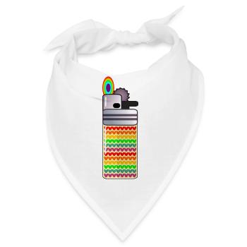 REGENBOGEN - FEUERZEUG RAUCHEN - Bandana - Weiß - Vorne