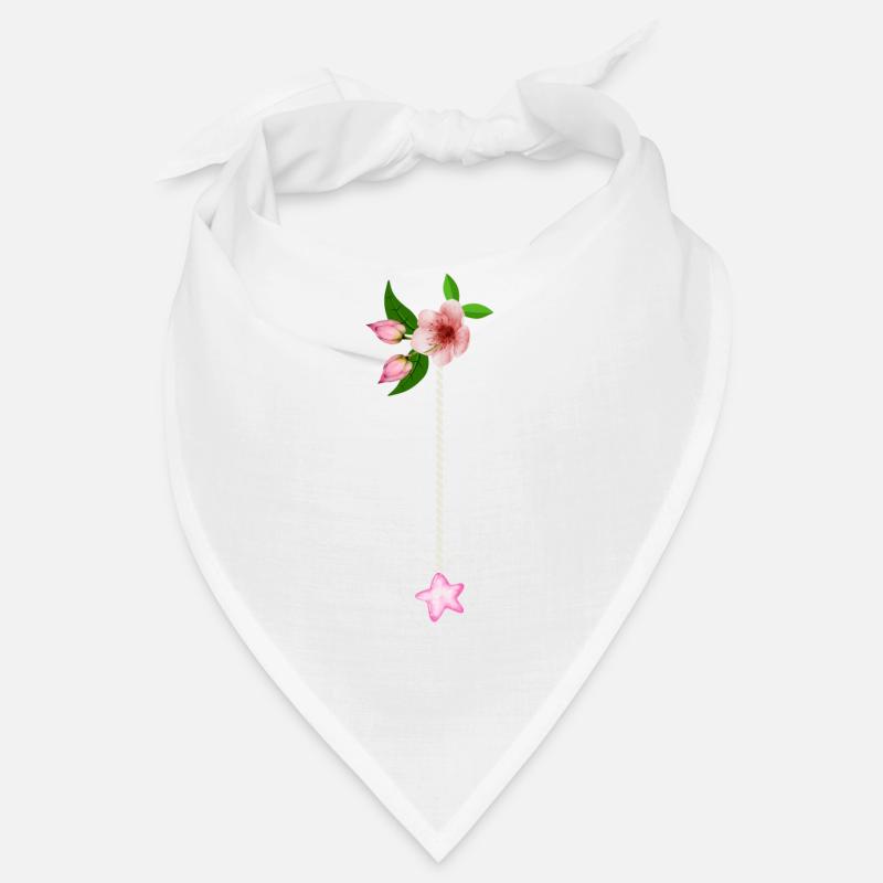 Composition florale - Bandana - blanc