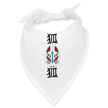 Seltsamer japanischer Fuchs (schwarz) - Bandana - Weiß - Vorne