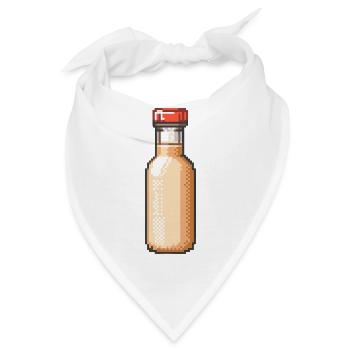 Trankflasche Pixelkunst Vintage - Bandana - Weiß - Vorne