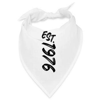 Est. 1976 - Established 1976 - Geburtstag Geschenk - Bandana - Weiß - Vorne