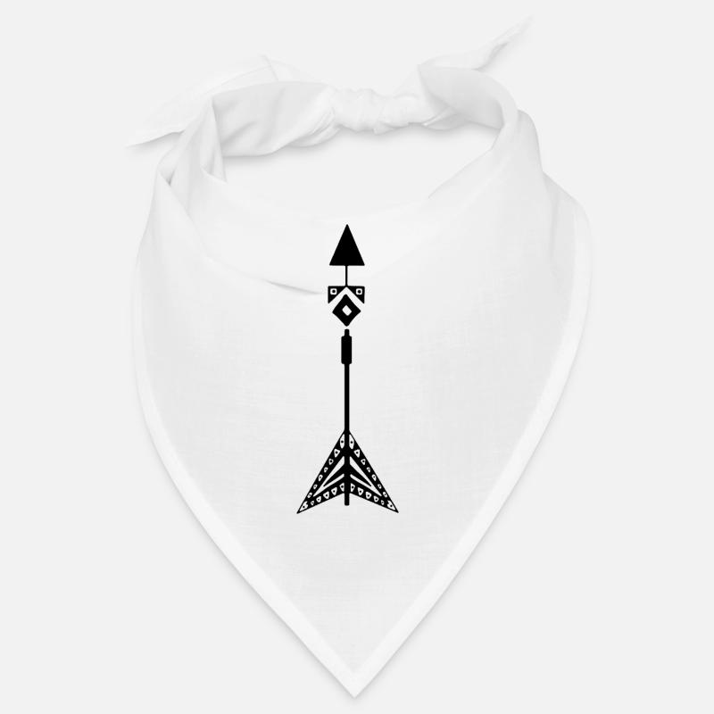 Symbole noir d'une flèche amérindienne Bandana