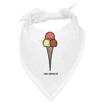 Ganz dünnes Eis - Bandana - Weiß - Vorne