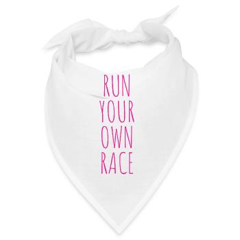 RUN YOUR OWN RACE - Bandana - Weiß - Vorne