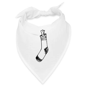 Alte Socke Wäsche Socken Hausmann Hausfrau - Bandana - Weiß - Vorne