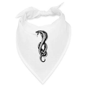 COBRA - SCHLANGE - Bandana - Weiß - Vorne