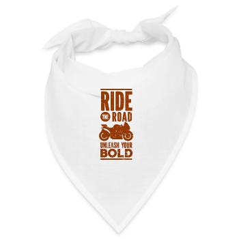 Motorrad Motocross Bike Racing Motorsport - Bandana - Weiß - Vorne