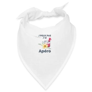 Ich kann keinen Aperitif haben - Bandana - Weiß - Vorne