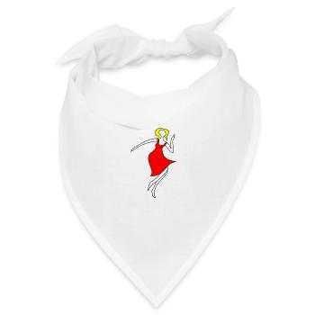 Tänzerin / Ballerina - mit anpassbaren Motivfarben - Bandana - Weiß - Vorne