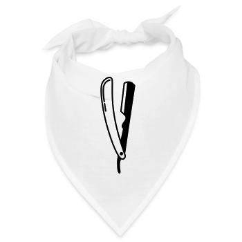 Rasieren Barber logo icon - Bandana - Weiß - Vorne