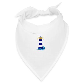 Leuchtturm - Bandana - Weiß - Vorne