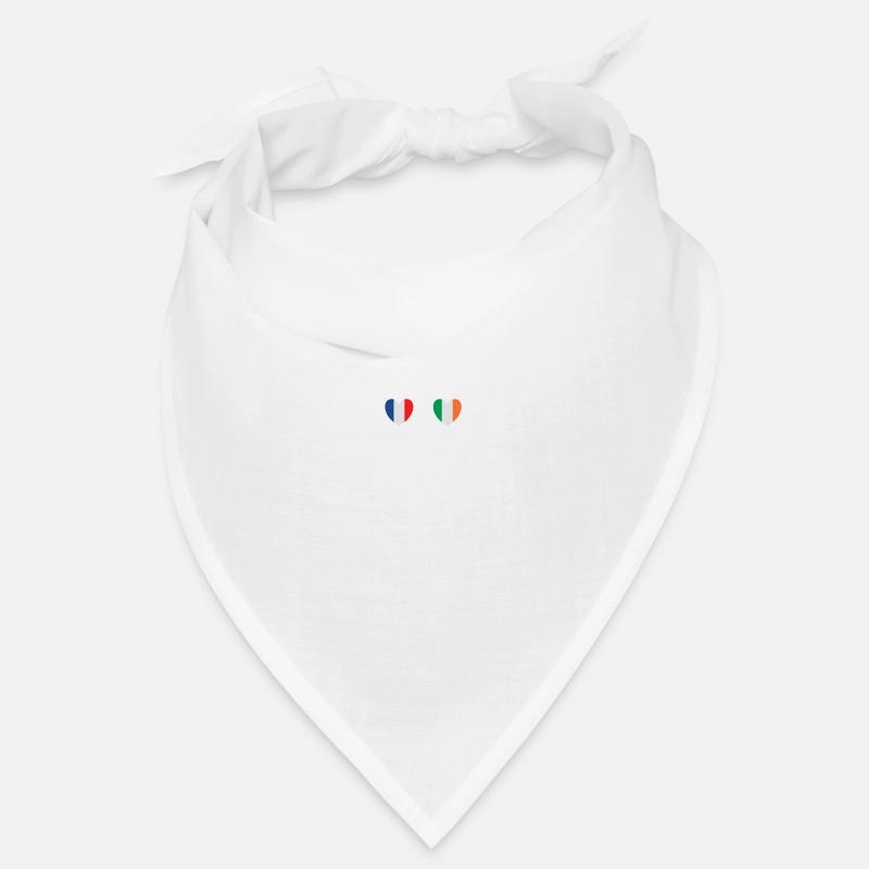 France et Irlande Drapeau irlandais Drapeaux - Bandana - blanc
