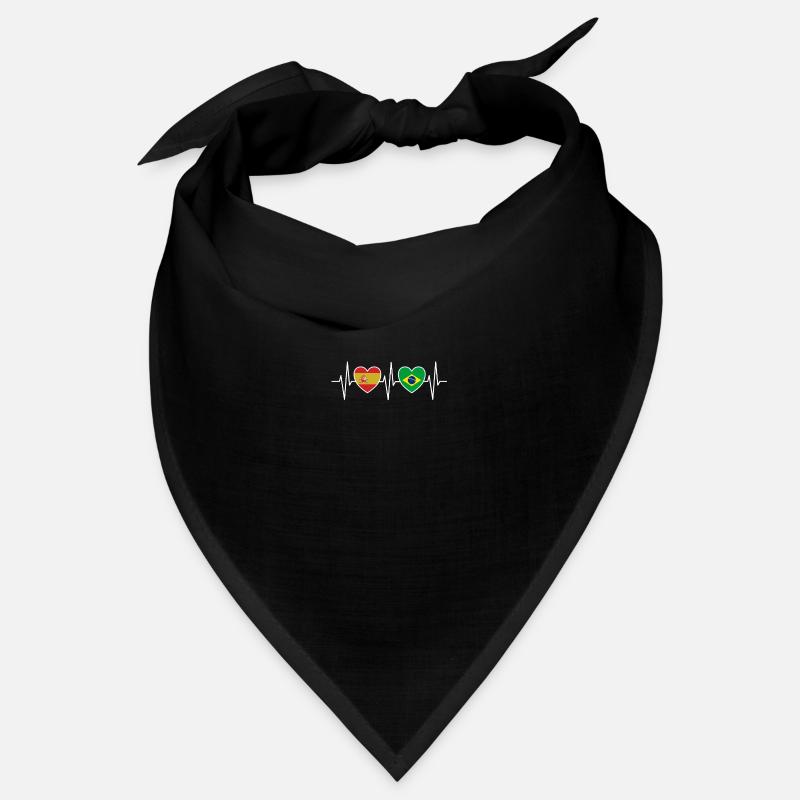 Espagne et Brésil Drapeaux du drapeau brésilien Bandana