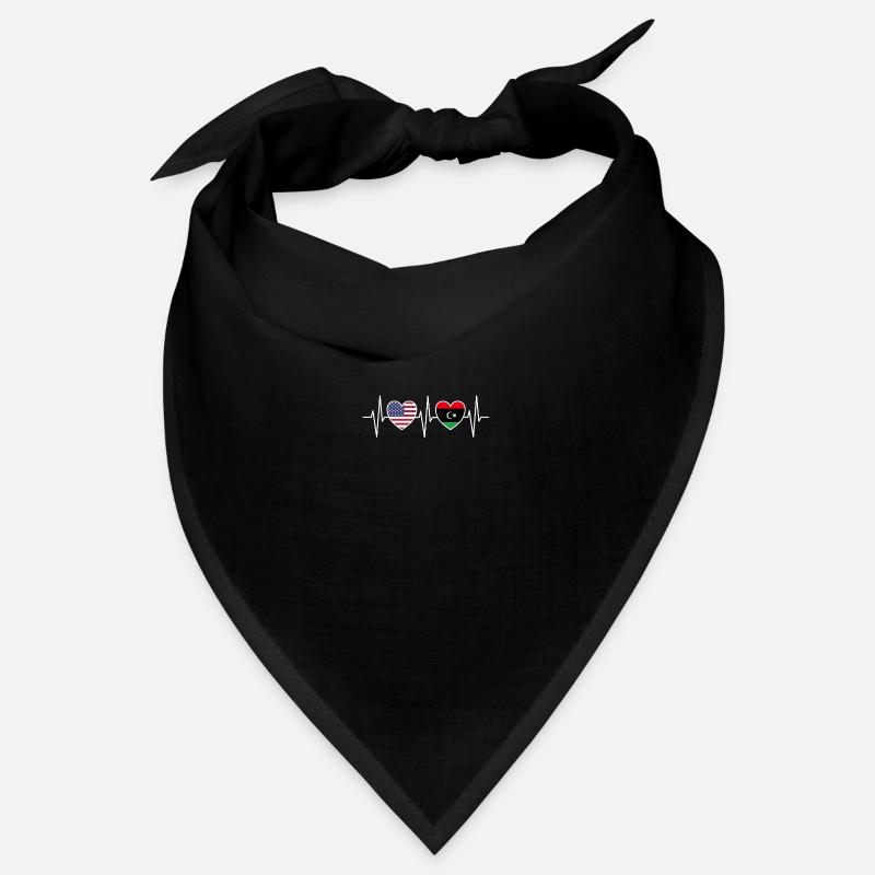 Drapeaux des États-Unis et de la Libye Drapeau libyen Bandana