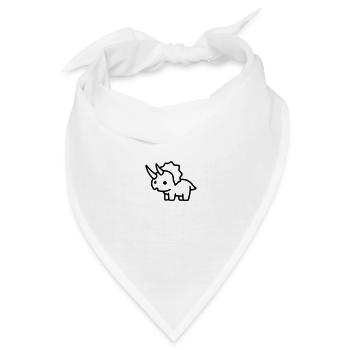 Triceratops - Bandana - Weiß - Vorne