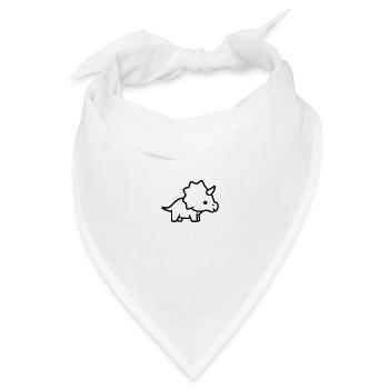 Triceratops - Bandana - Weiß - Vorne