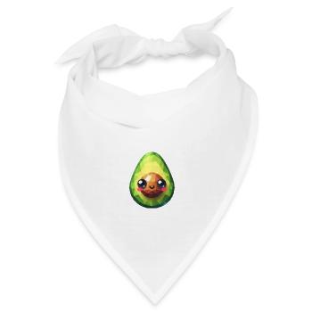 Süße Avocado Polygon - Bandana - Weiß - Vorne