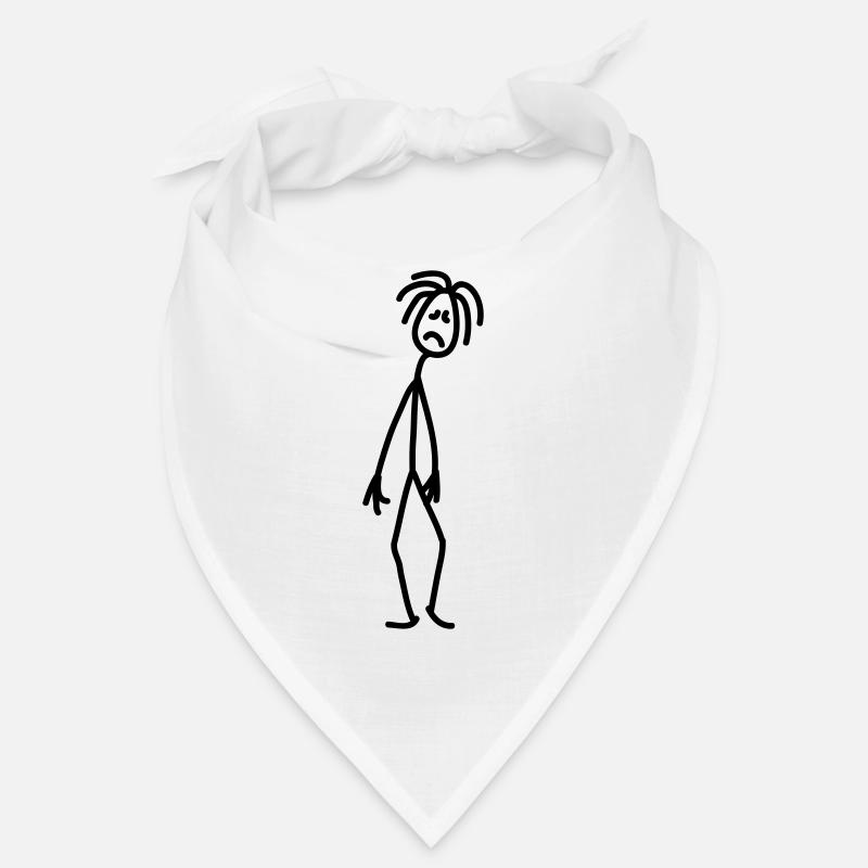 Triste figure de bâton malheureuse déprimée Bandana