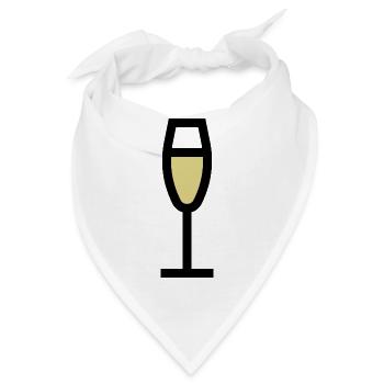 Champangnerglas, Sekt, Sektglas - Bandana - Weiß - Vorne