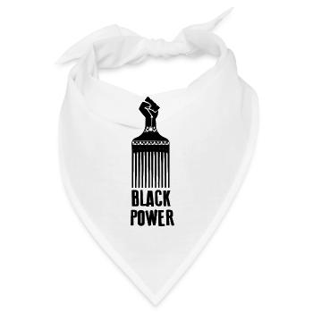 Schwarze Macht - Bandana - Weiß - Vorne