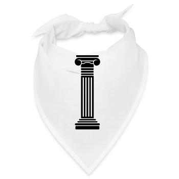 Griechische Säule - Bandana - Weiß - Vorne
