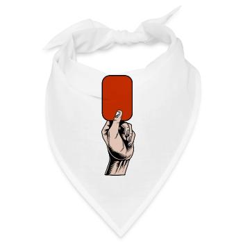 Rote Karte in Hand Illustration Fußball Fussball - Bandana - Weiß - Vorne