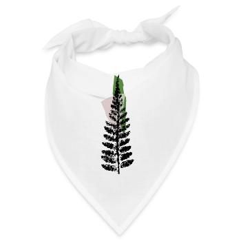 Blatt - Bandana - Weiß - Vorne