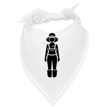 Farmer Frau - Bandana - Weiß - Vorne