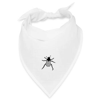 Natürlich, verspielt, trendy: Gartenlaubenkäfer - Bandana - Weiß - Vorne
