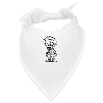 Zombie Untoter Halloween Horror - Bandana - Weiß - Vorne