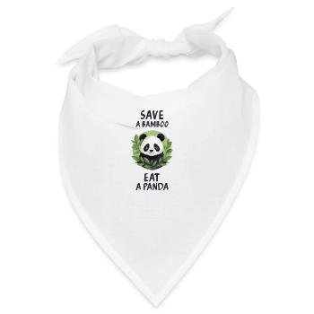 Rette einen Bambus, iss einen Panda. - Bandana - Weiß - Vorne