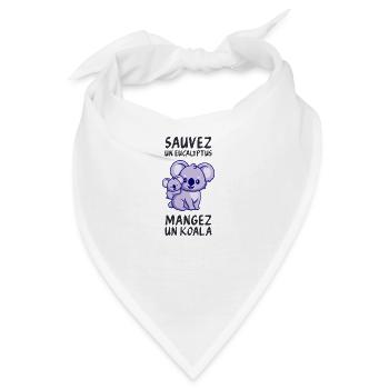 Retten Sie einen Eukalyptus, essen Sie einen Koala. - Bandana - Weiß - Vorne