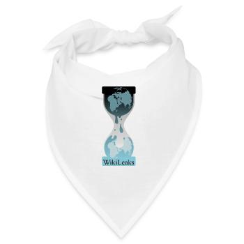 WikiLeaks Hourglass Logo - Bandana - Weiß - Vorne