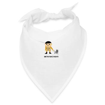mein ernster deutscher Nachbar - Bandana - Weiß - Vorne