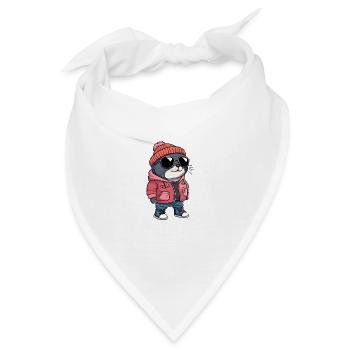 Robbe Tier Winter - Bandana - Weiß - Vorne